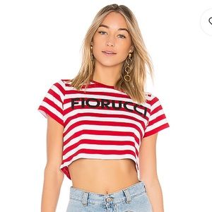 Fiorucci crop stripe top